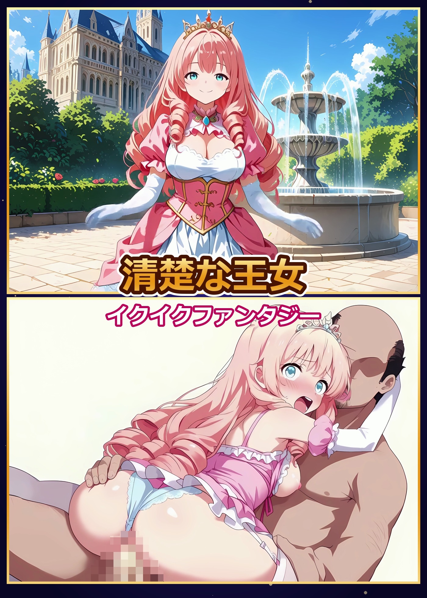 【4K神画質】アヘ顔ファンタジー 〜絶対にイカせる槍で世界を救う！出会った爆乳美女23人 全員種付けの旅〜【60FPS】