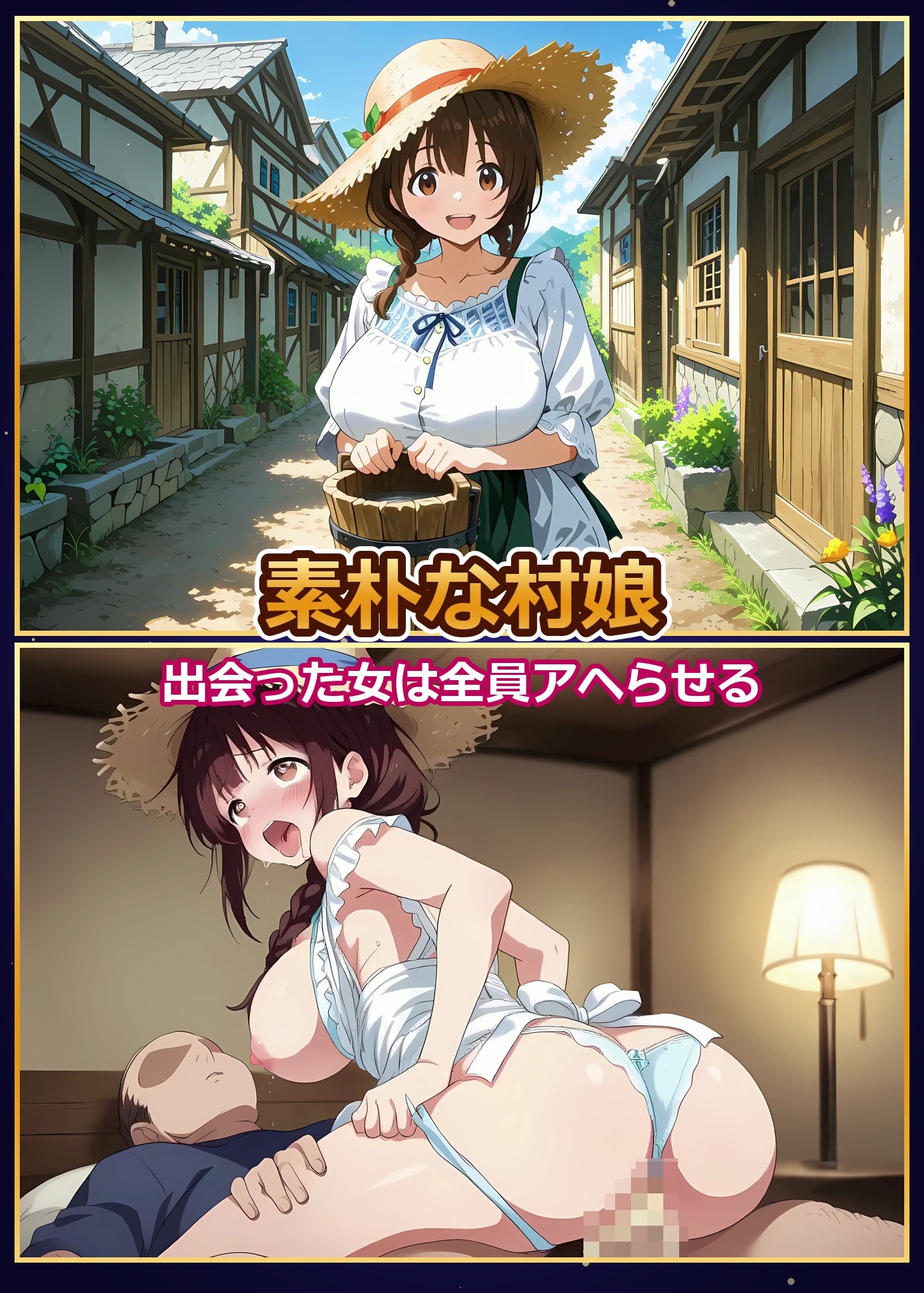 【4K神画質】アヘ顔ファンタジー 〜絶対にイカせる槍で世界を救う！出会った爆乳美女23人 全員種付けの旅〜【60FPS】