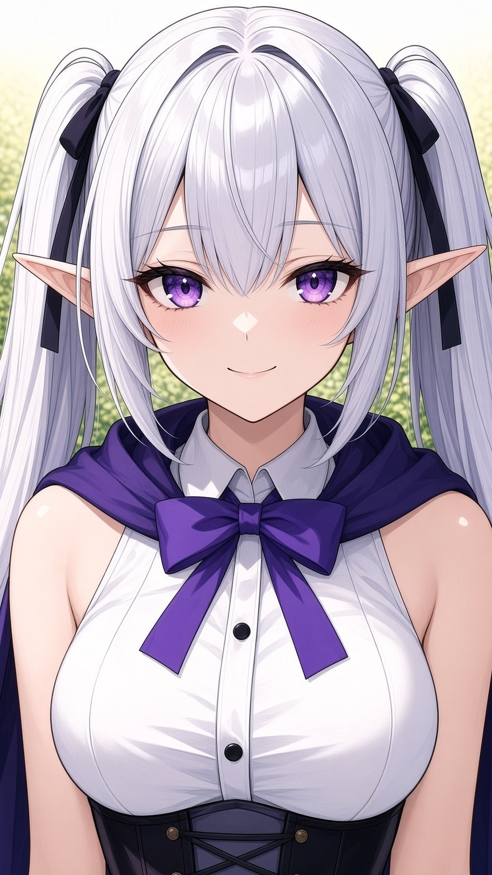 【壁紙/ロック画面】銀髪エルフの魔導姫ゼルモリア 見本11枚