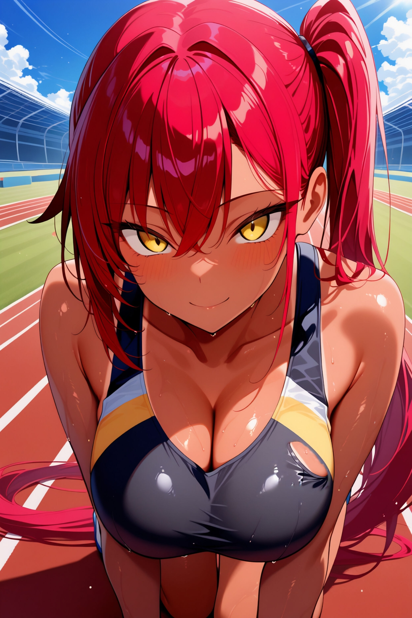 運動服イラスト集 その7 日焼け×大きめバスト 5人のスポーツウェア編【100枚】 – Preview 6