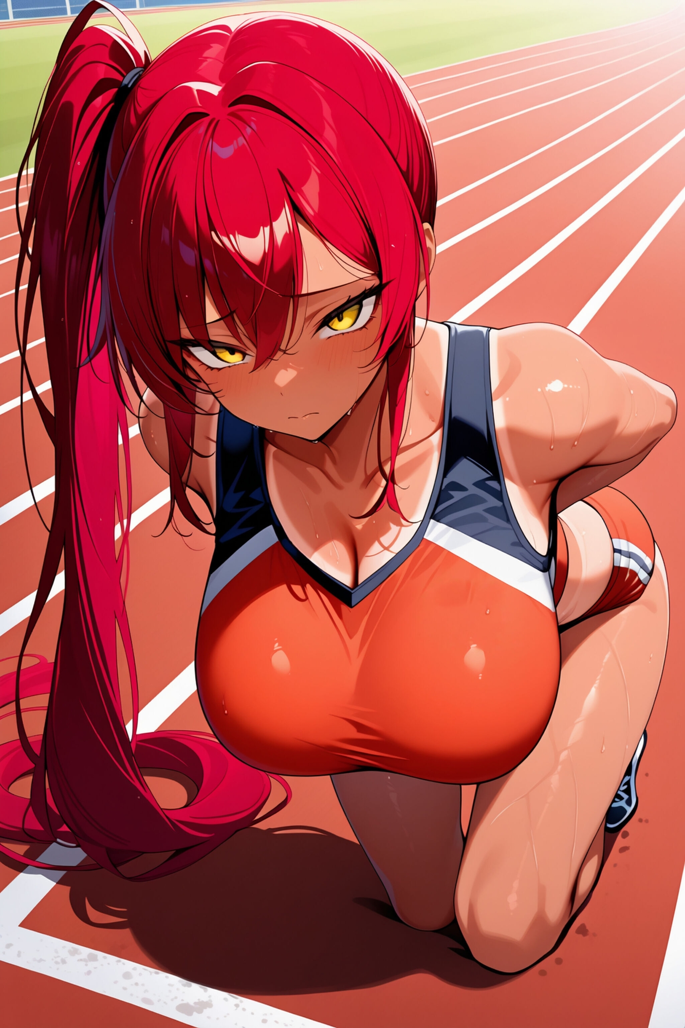 運動服イラスト集 その7 日焼け×大きめバスト 5人のスポーツウェア編【100枚】 – Preview 7