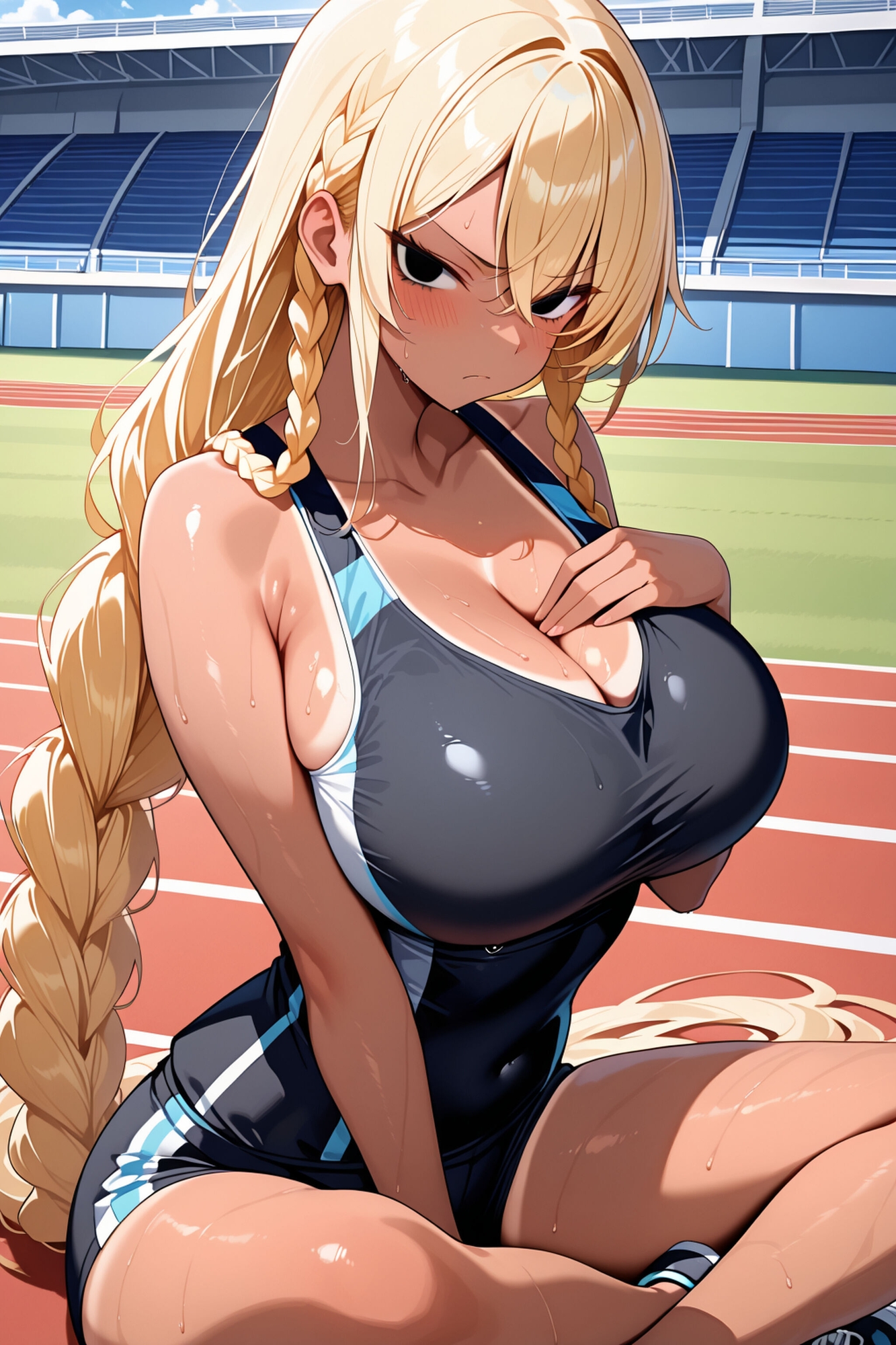 運動服イラスト集 その7 日焼け×大きめバスト 5人のスポーツウェア編【100枚】 – Preview 8
