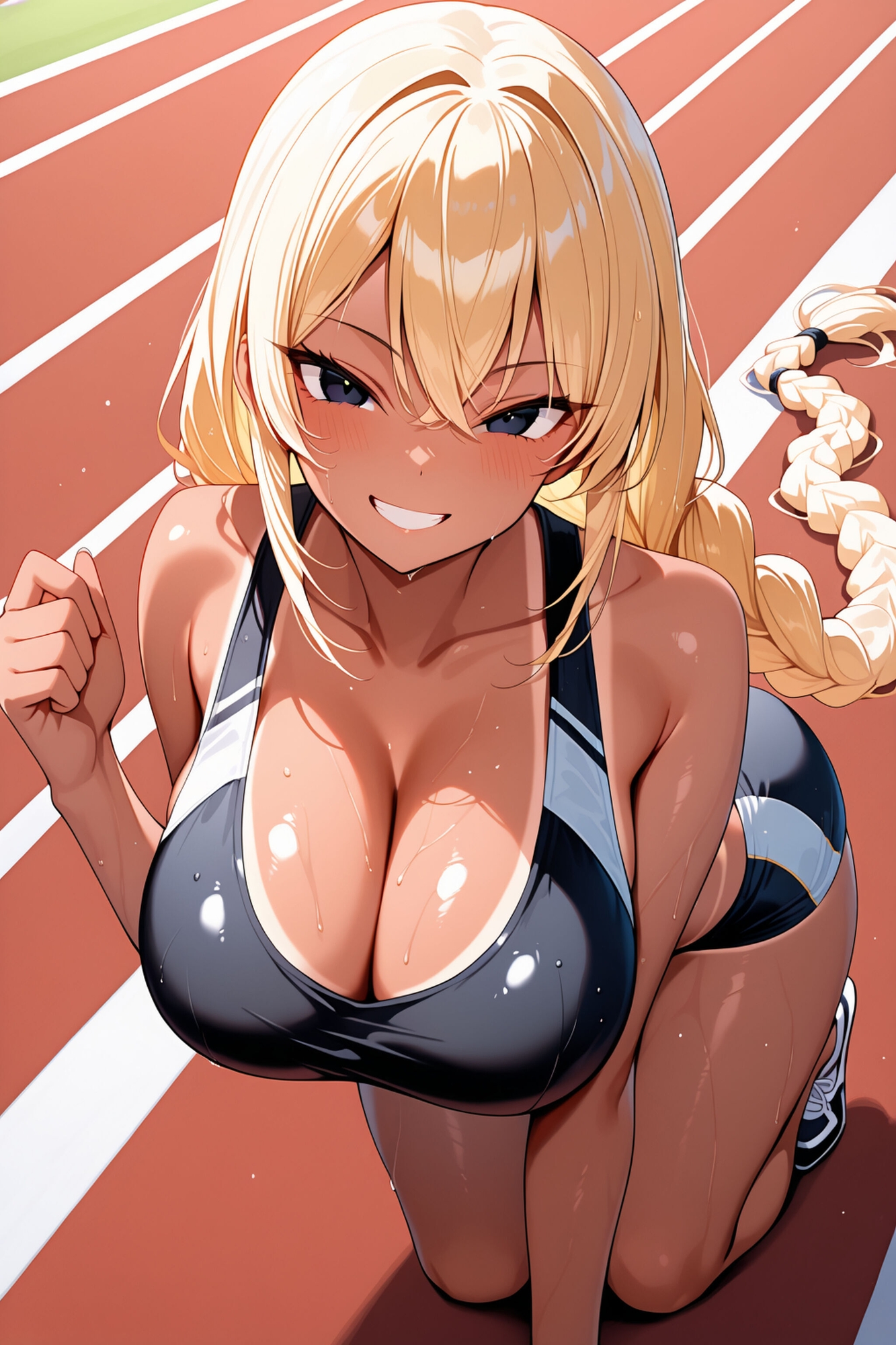 運動服イラスト集 その7 日焼け×大きめバスト 5人のスポーツウェア編【100枚】 – Preview 9