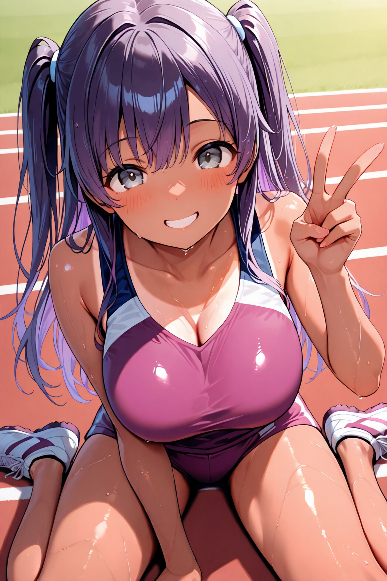 運動服イラスト集 その7 日焼け×大きめバスト 5人のスポーツウェア編【100枚】 – Preview 10