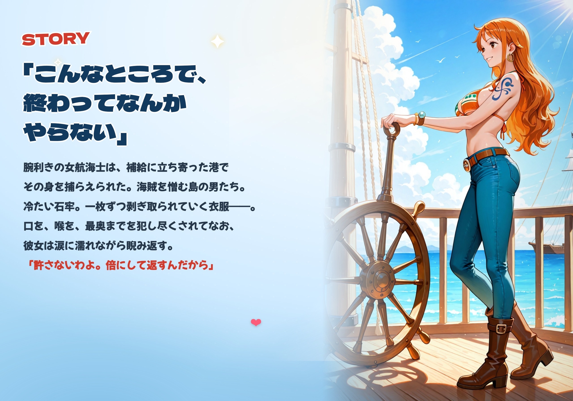囚われのナミ〜海賊娘が陵●される〜