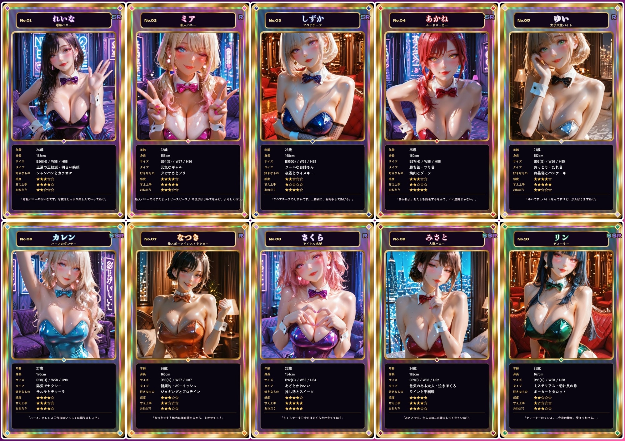 【4K神画質アニメ】巨乳がぶるん揺れ！バニーガール20人と正常位で中出しセックス【29分】