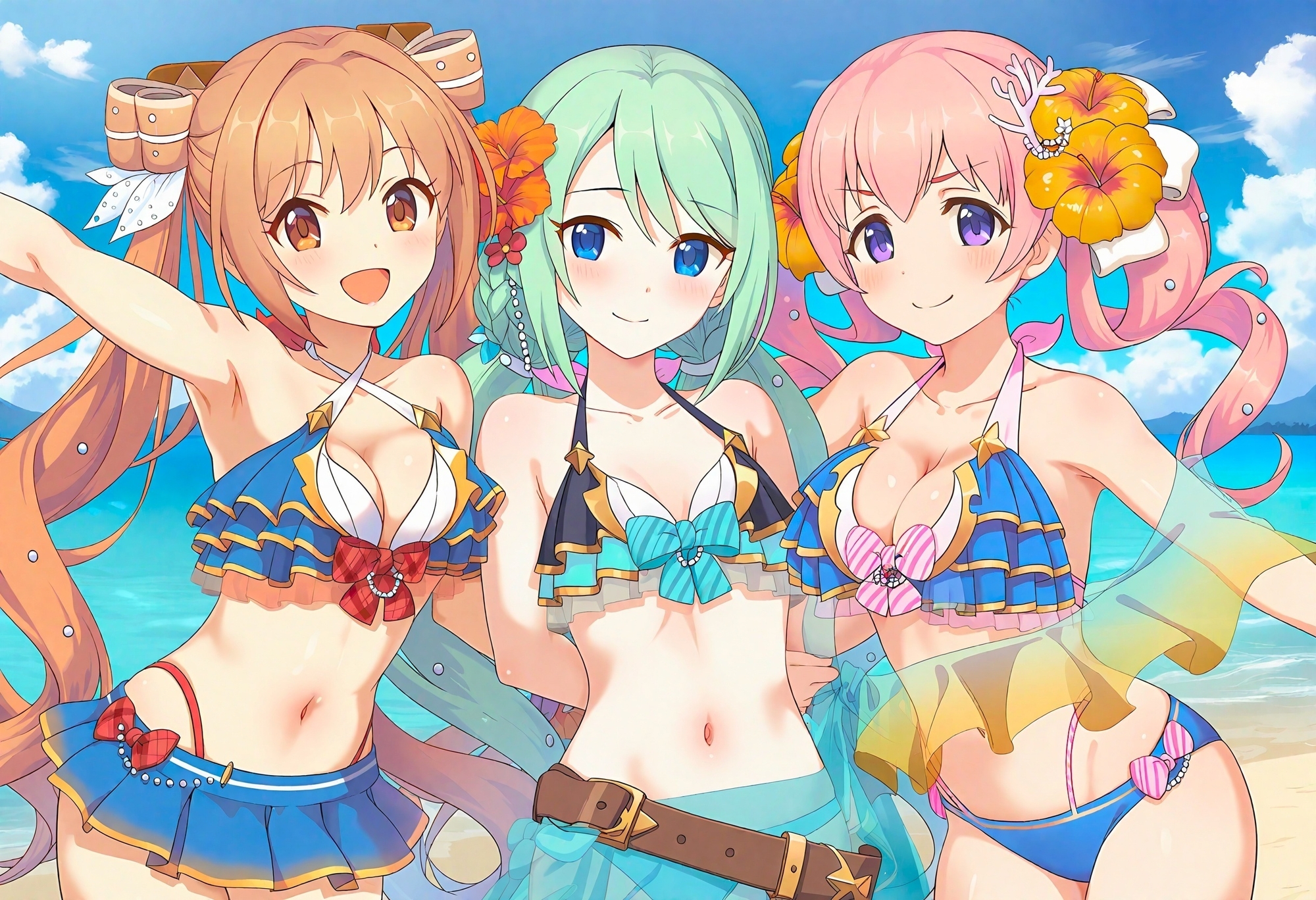 【プ◯コネR】カ◯ミナの水着乱交パーティー