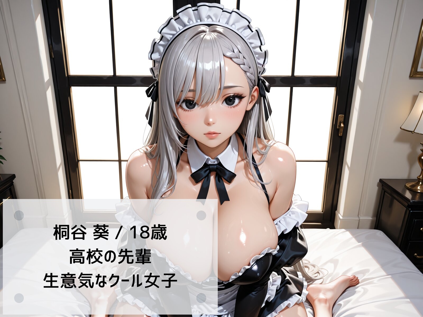 【4K高画質/120fps】 生意気な爆乳白ギャルJKにメイドコスさせて絶対服従セックス