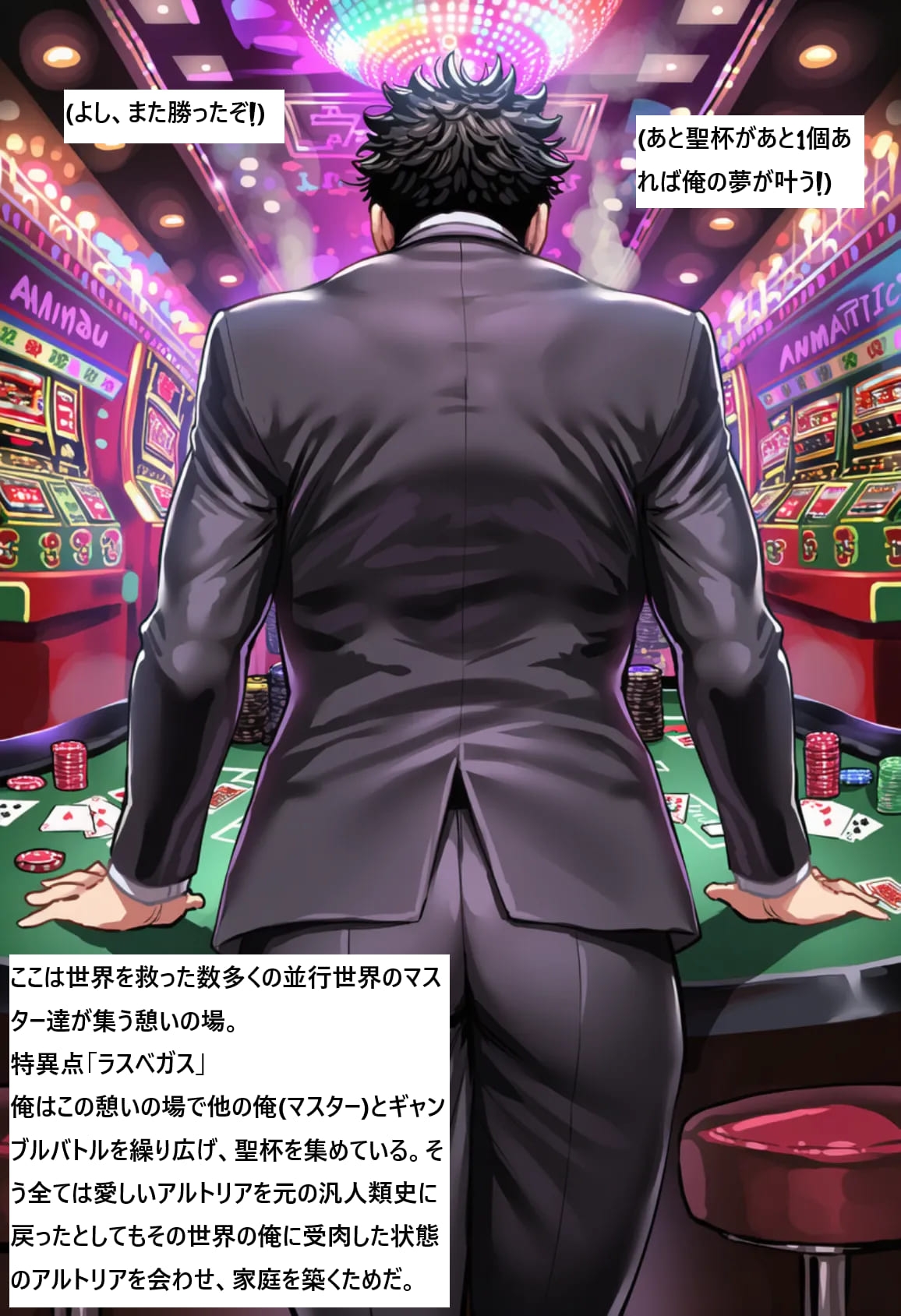 並行世界の黒人と化したマスターにセックスバトルに負けてアルトリアを寝取られるが最終的に「純愛」ENDになる話