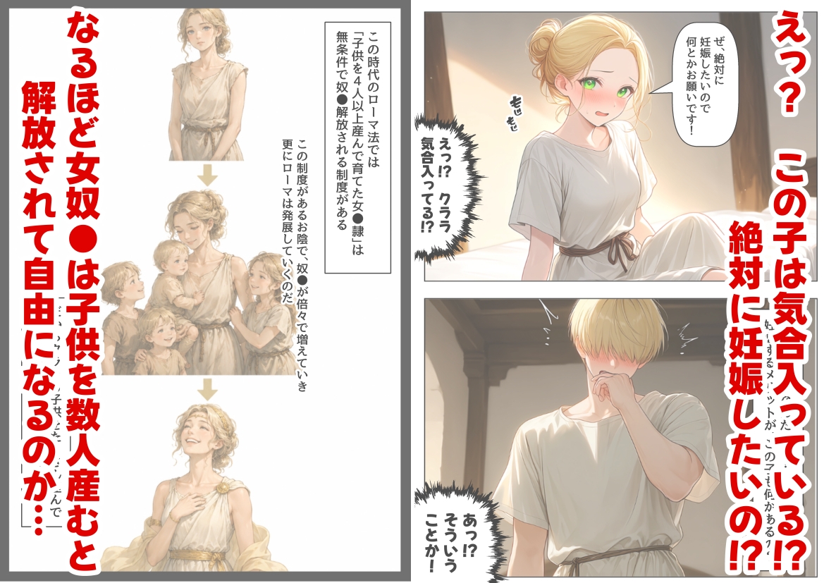 古代ローマ帝国の●隷転生したら、エロすぎた～