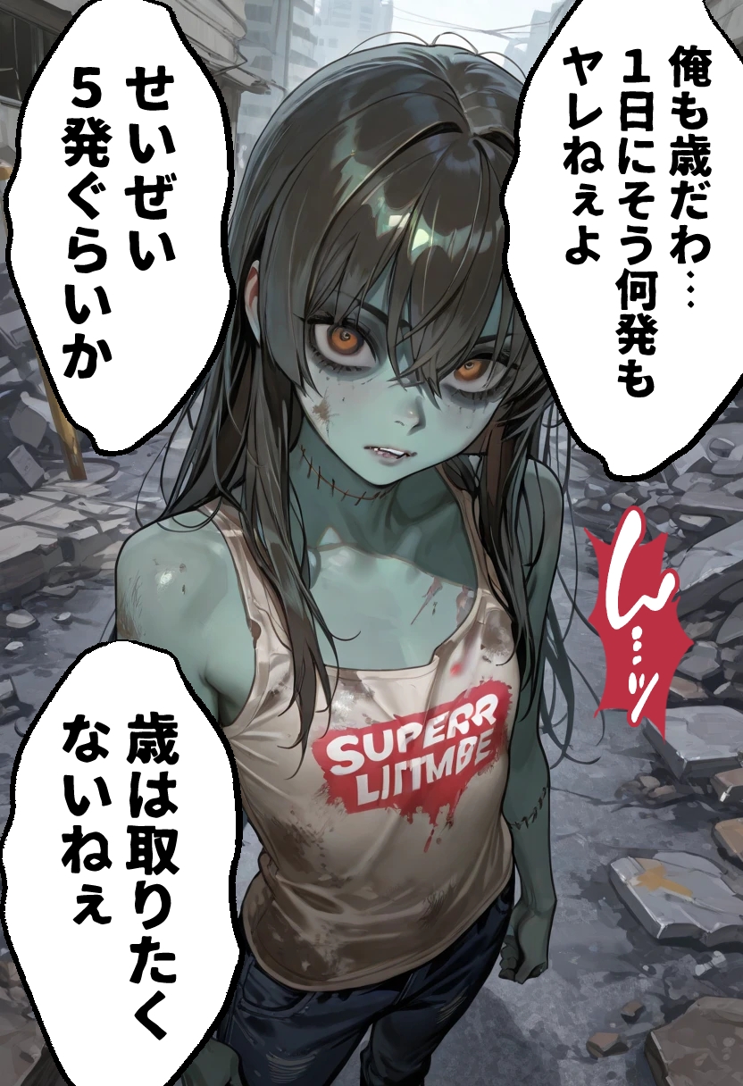 ゾンビ女なら人権ないからヤリたい放題だよね? ジジイたちの楽園キター！(縦)
