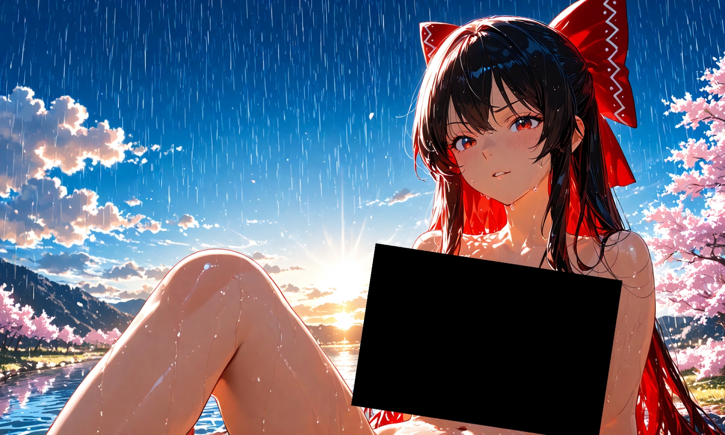 魔理沙は霊夢のえっちな写真を撮りたいようです。vol.38〜春の雲の多い夕方の川編〜 – Preview 2