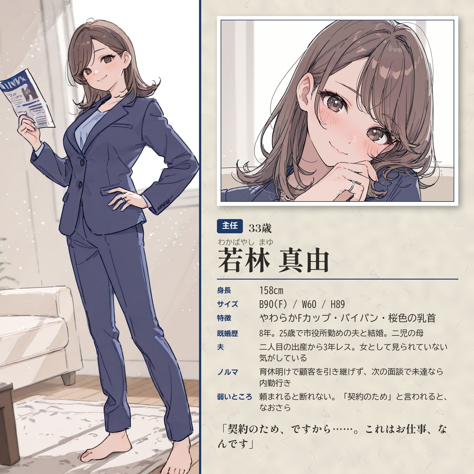 ノルマに困った人妻保険レディたちがお尻で契約を取りに来た話