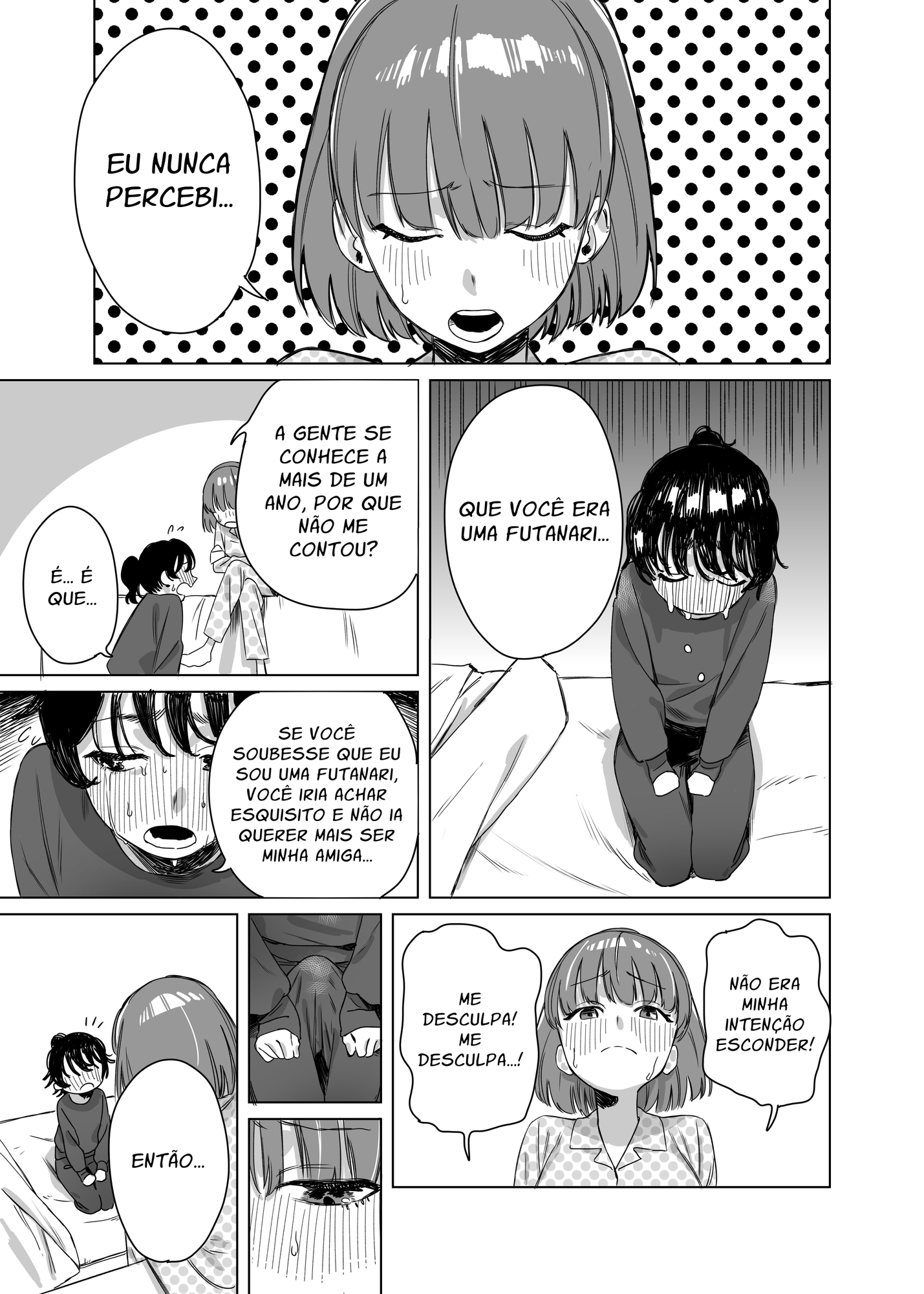 【ポルトガル語版】ふたなりが友達に性処理してもらう話 – Preview 3