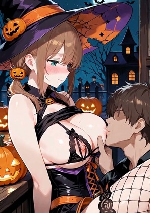 ハロウィンコスした3人の巨乳美女をお持ち帰りした話