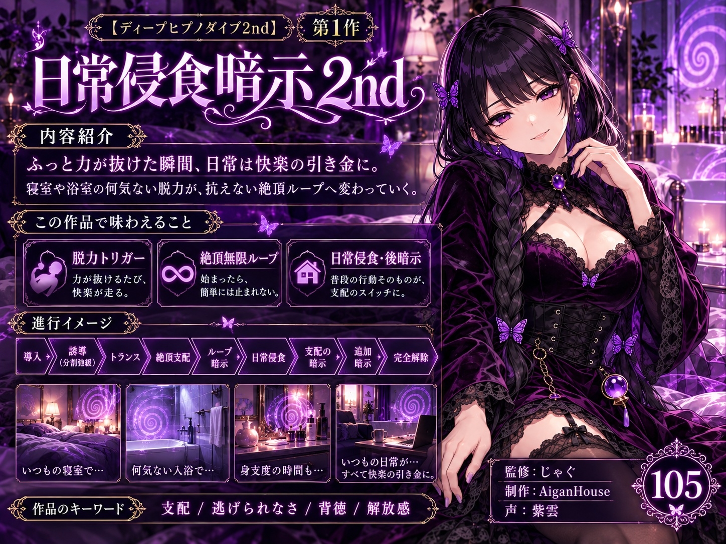【ディープヒプノダイブ2nd】第1作 日常侵食暗示 2nd