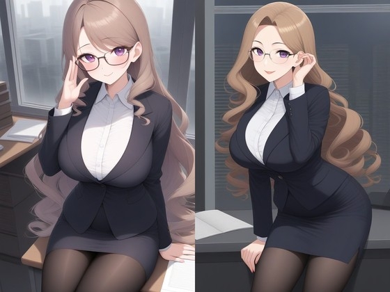 社長室で爆乳メガネ秘書のお姉さん・玲奈(29)と二人きり…出張ホテル・バー・バスルームで朝まで〜有能秘書の淫らな素顔〜【CG292枚収録】