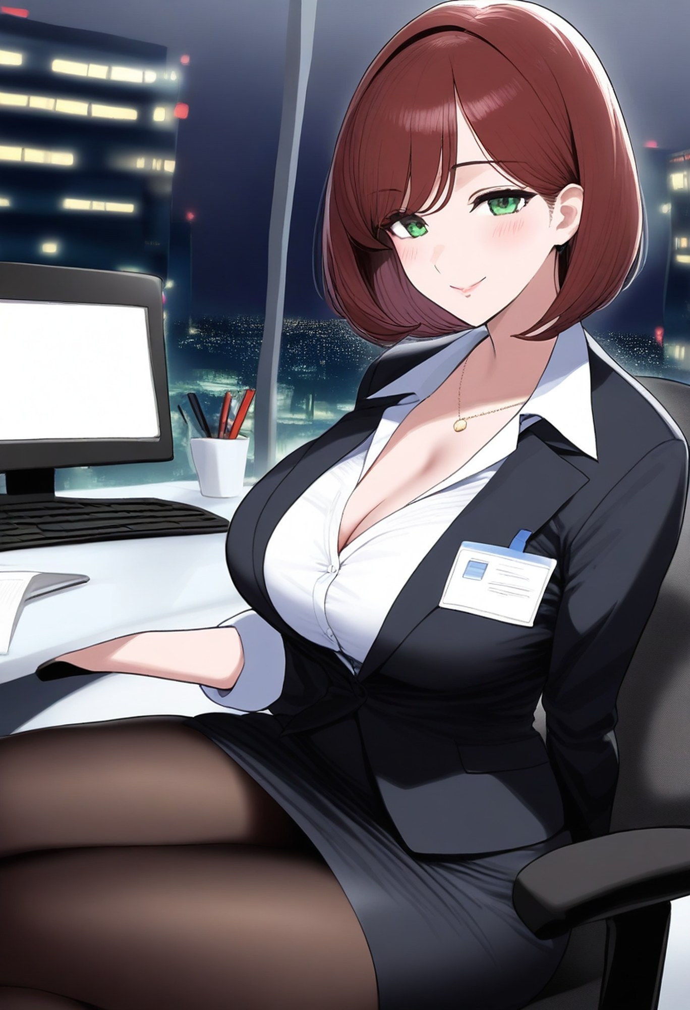 残業後のオフィスで爆乳先輩OL・凛(27)と二人きり…ソファでオナニー、ホテルで朝まで〜誰も知らない夜の素顔〜【CG312枚収録】