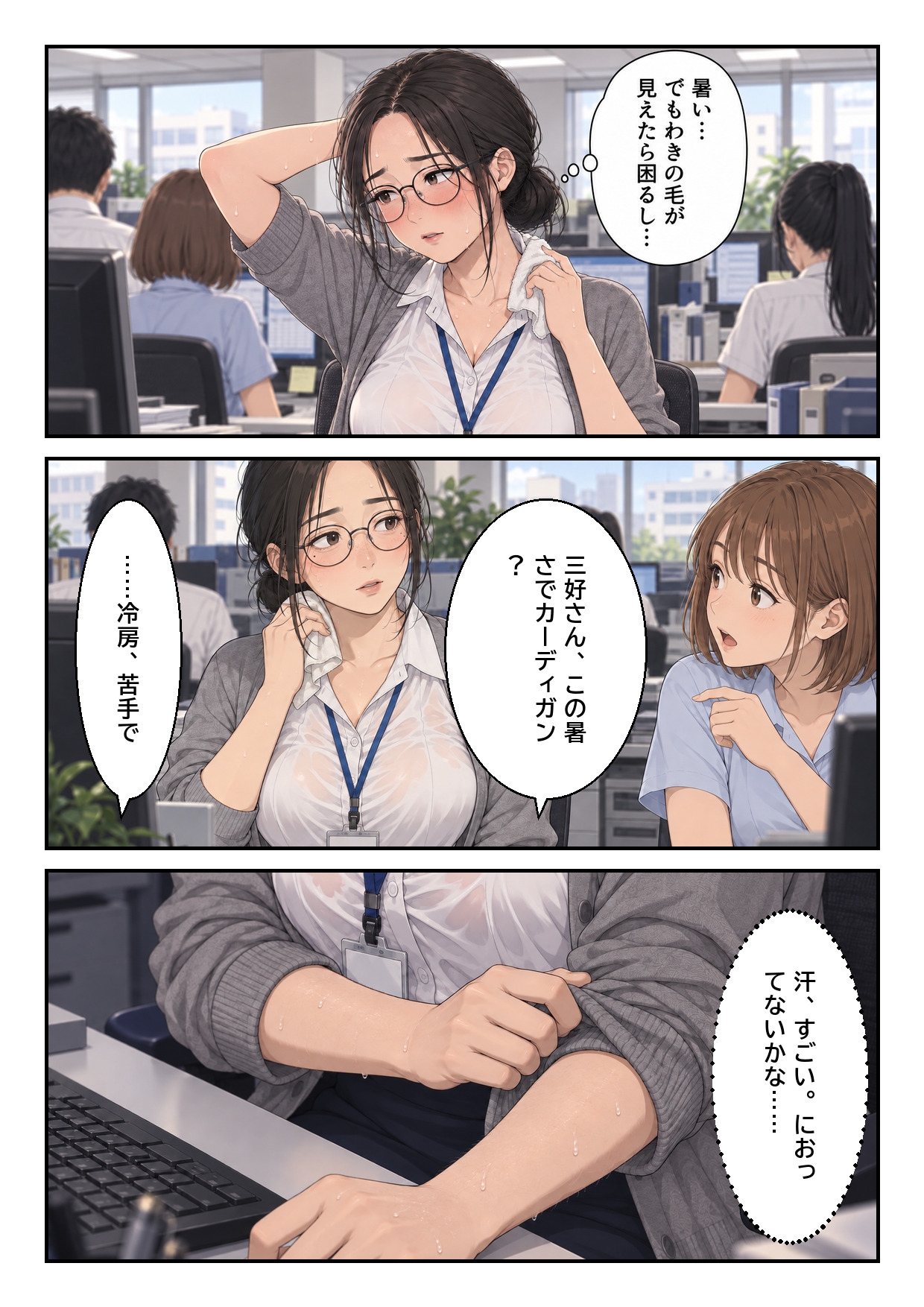 処理してない地味な先輩(34)が、4日間お風呂を禁止されて全身のニオイを嗅がれる話