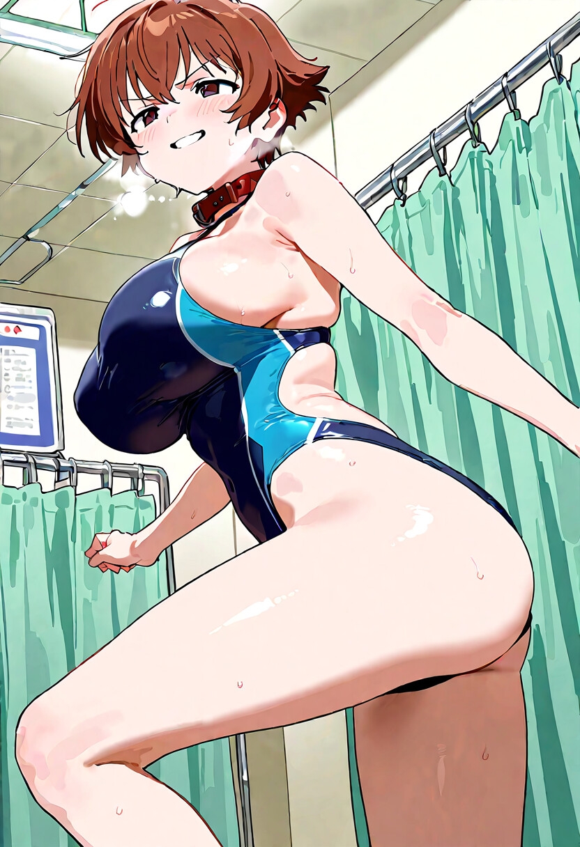 爆乳黒水着XL