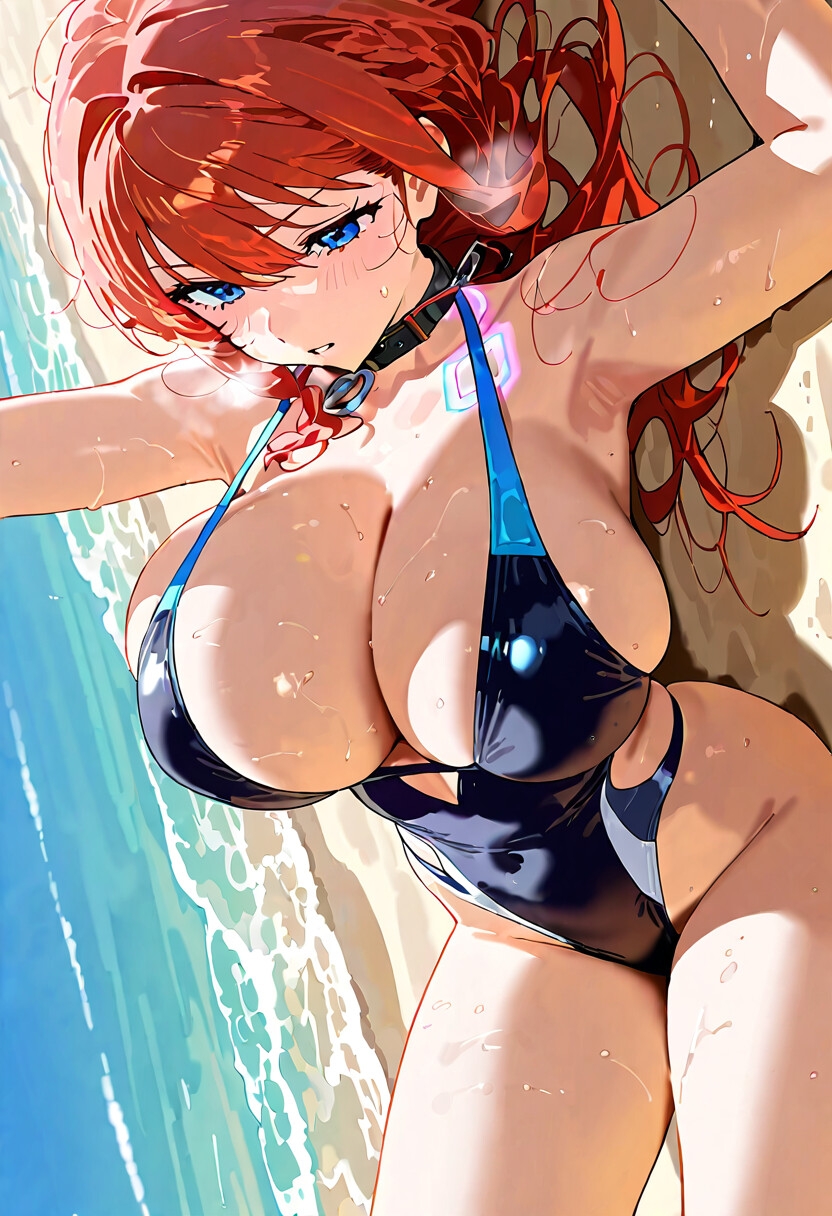 爆乳黒水着XL