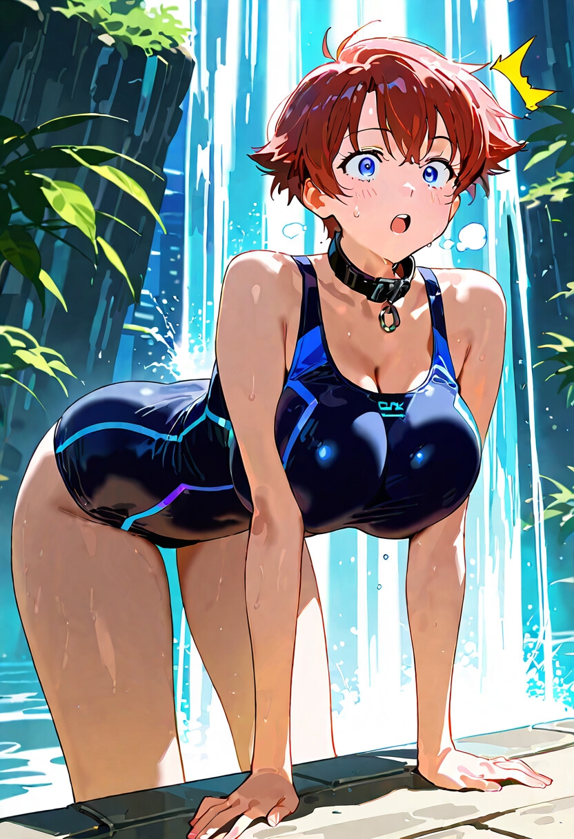 爆乳黒水着XL