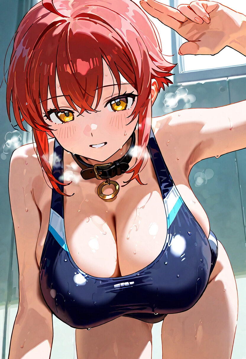 爆乳黒水着XL
