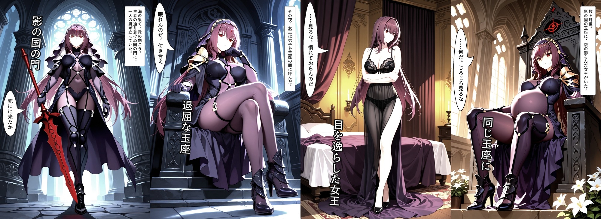 【F〇O・ス〇サハ】死ねない女王は、殺してくれない弟子に孕まされました～中出し・断面図・セリフ入り～ – Preview 3
