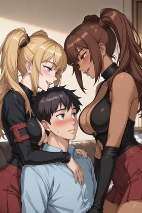 レズビアン2人組に誘惑される童貞男子 ～興奮してしまう童貞男子～ – main preview