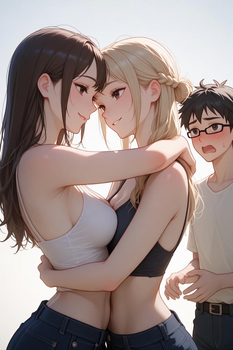 レズビアン2人組に誘惑される童貞男子 ～興奮してしまう童貞男子～ – Preview 3