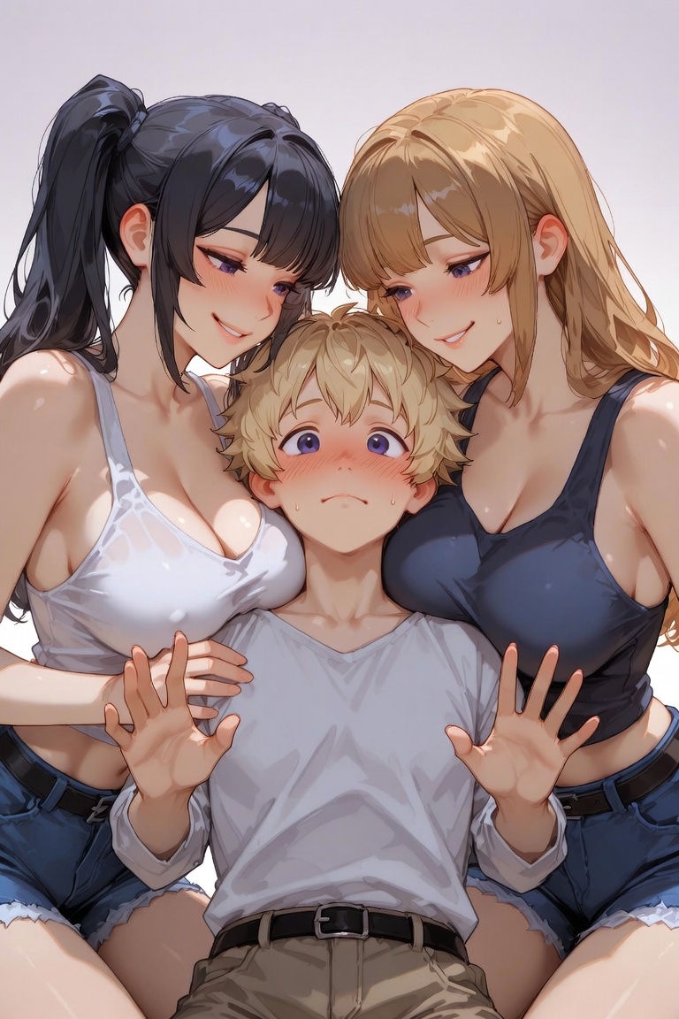 レズビアン2人組に誘惑される童貞男子 ～興奮してしまう童貞男子～ – Preview 5