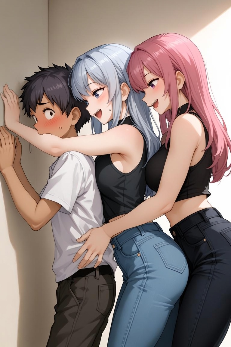 レズビアン2人組に誘惑される童貞男子 ～興奮してしまう童貞男子～ – Preview 8