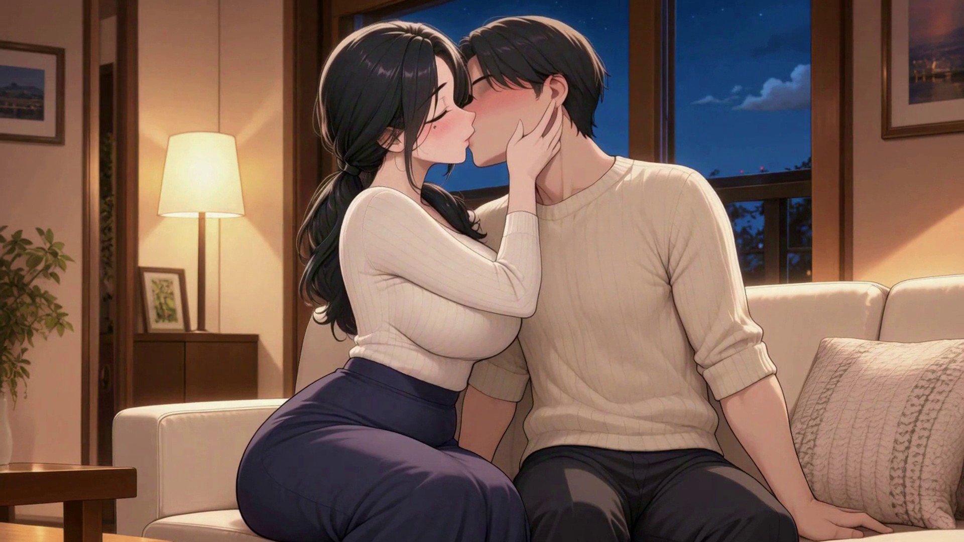 【4K60FPS】人妻ミサキとの甘い夜 〜夕食のあと、ソファで、ベッドで〜