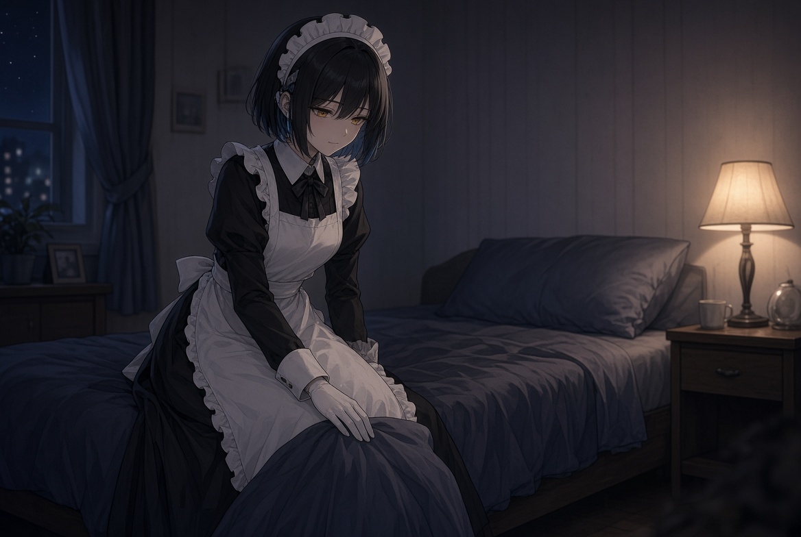 【お世話寸止め】メイドアンドロイドに洗われて、拭かれて、耳をかかれて、寝かしつけられるまで〜丁寧にいかせてもらえない夜〜【アンドロイドにいじめられる 03】 – Preview 2