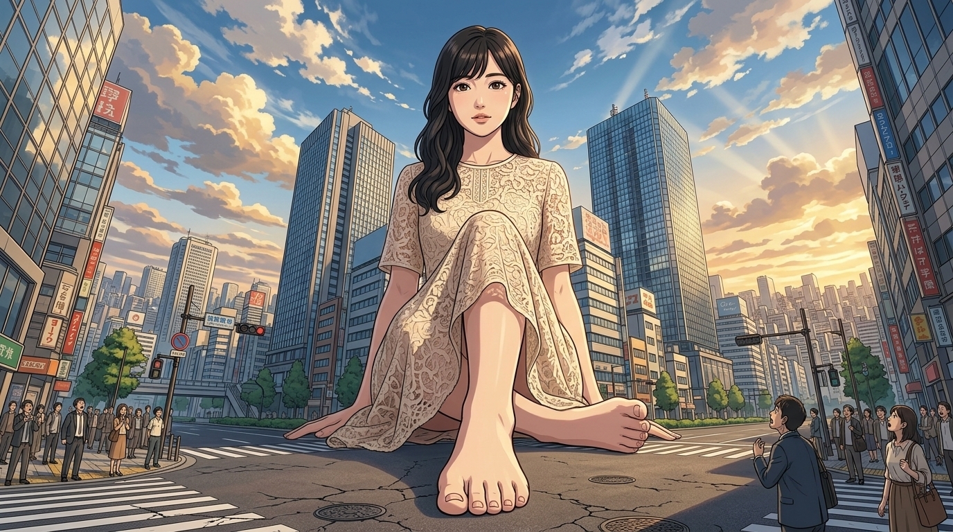 【AIアニメ動画】超巨大娘TOKYOクライシスIII - 街を支配する巨人美女たち【特装スチル+ショート動画集】