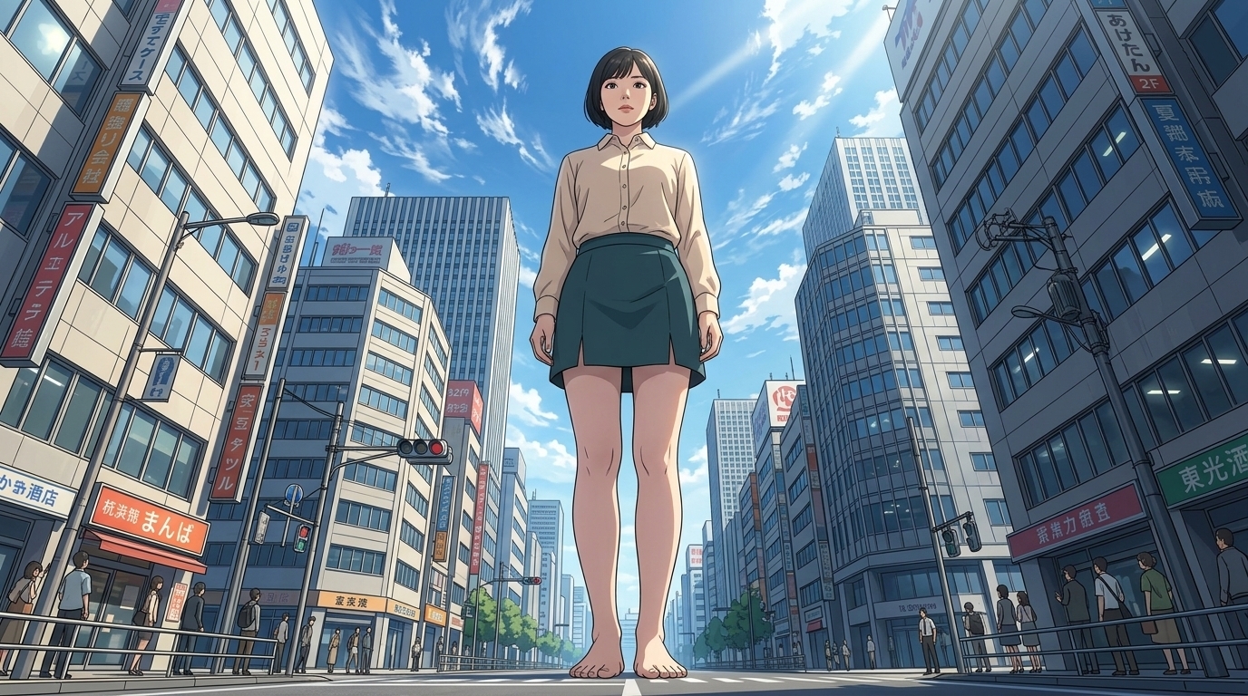 【AIアニメ動画】超巨大娘TOKYOクライシスIII - 街を支配する巨人美女たち【特装スチル+ショート動画集】