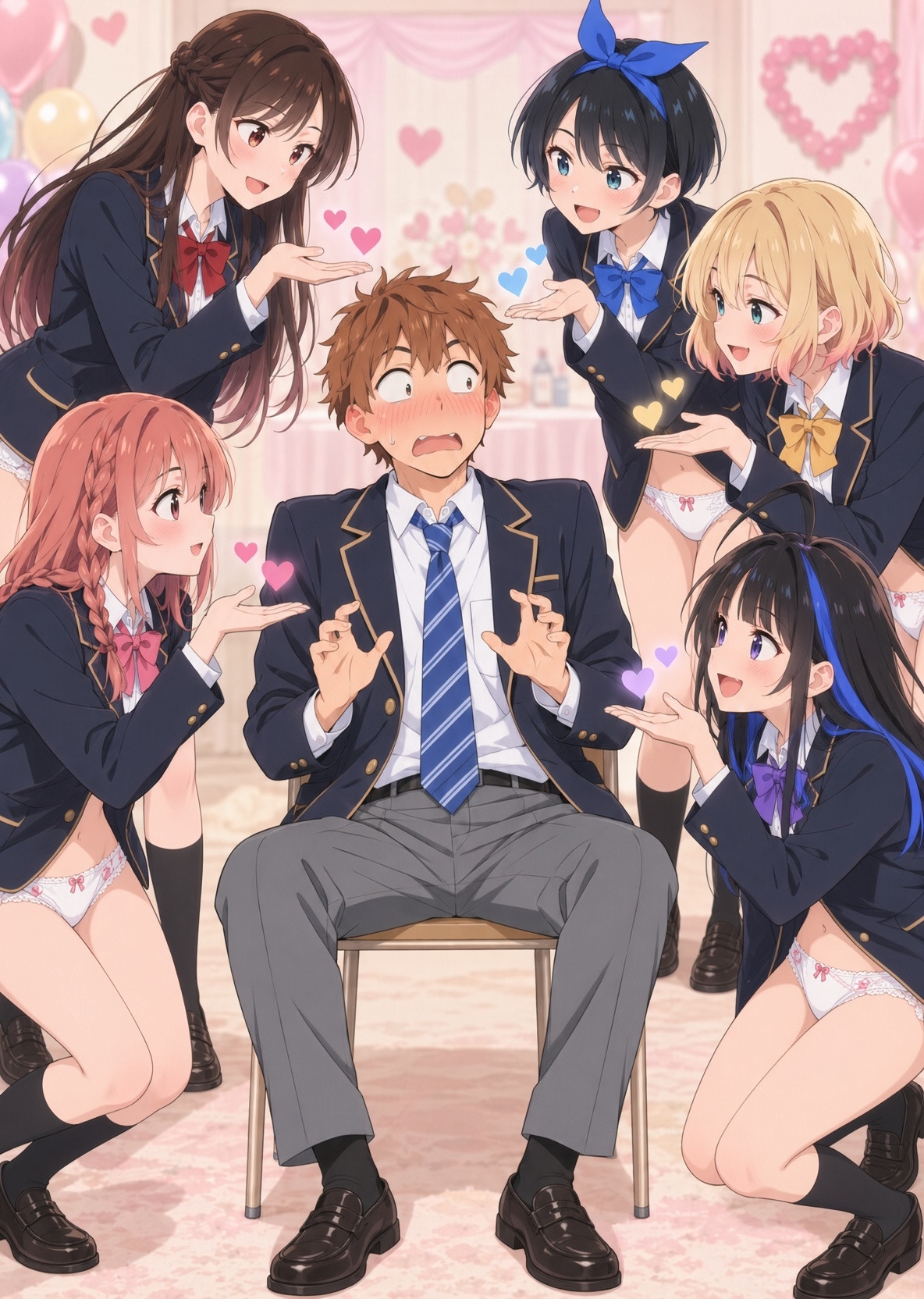 レンタル彼女達のパンチラ・おっぱいイラスト集