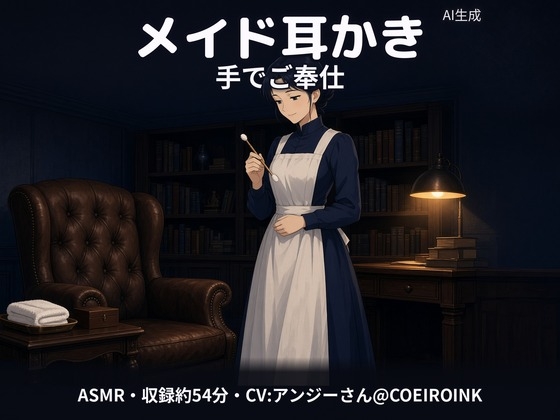 【耳かき×手コキご奉仕/本番なし】お耳のお手入れの時間です、ご主人様～住み込みの年上メイドさん(30歳)が、敬語のまま最後まで手でお世話してくれる～【合成音声】
