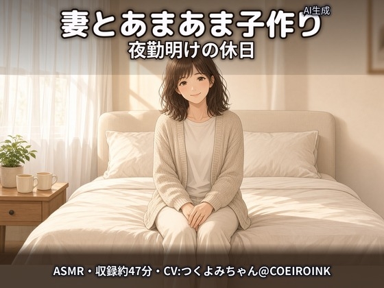 【本番あり・ラブラブ中出し】夜勤明けの妻(32歳・看護師)と、休日の午後にあまあま子作りえっち～おかえり、今日はずっとくっついてていい?～【合成音声】 – main preview