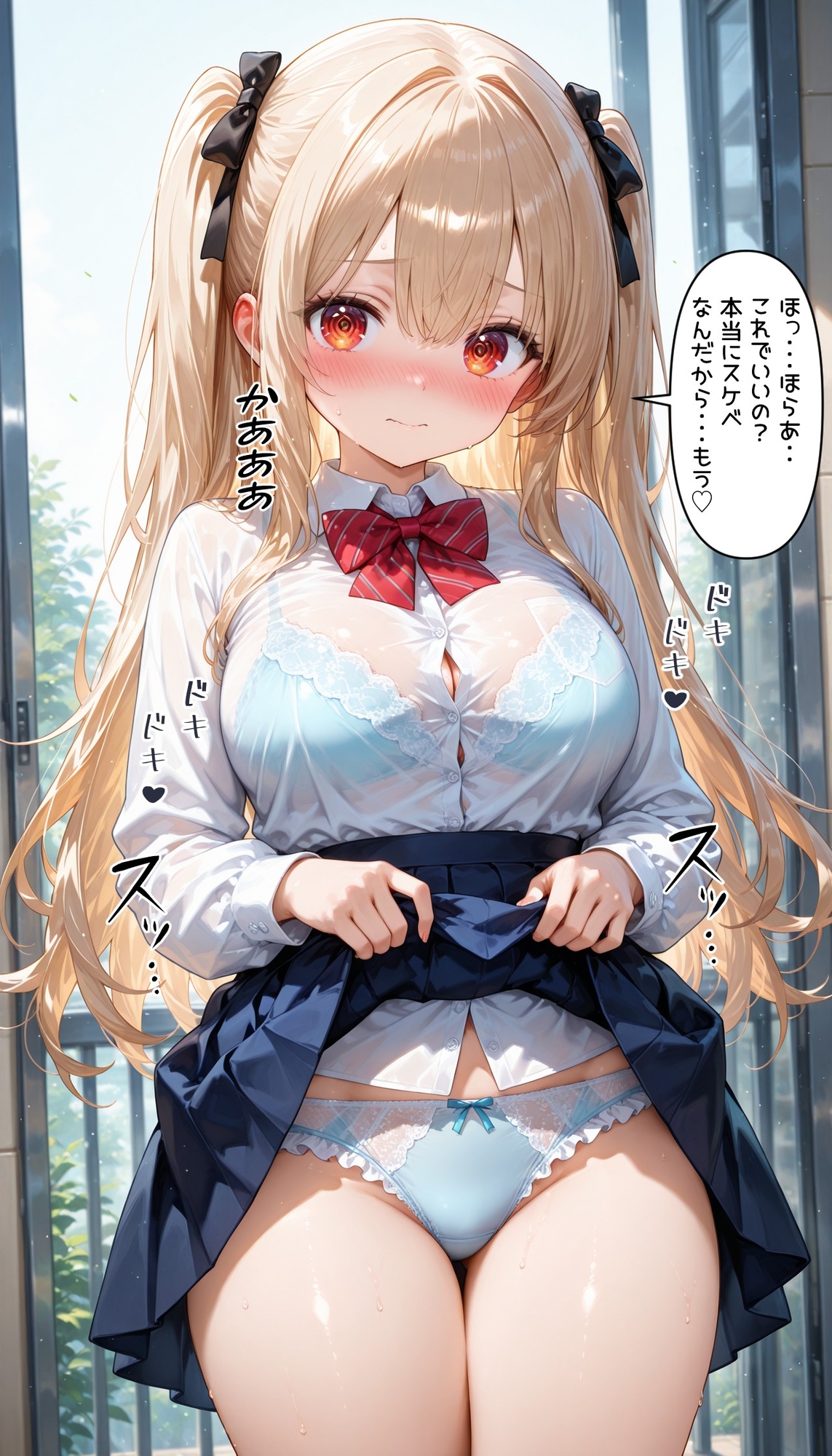 女子にパンツを見せてもらった+イタズラ