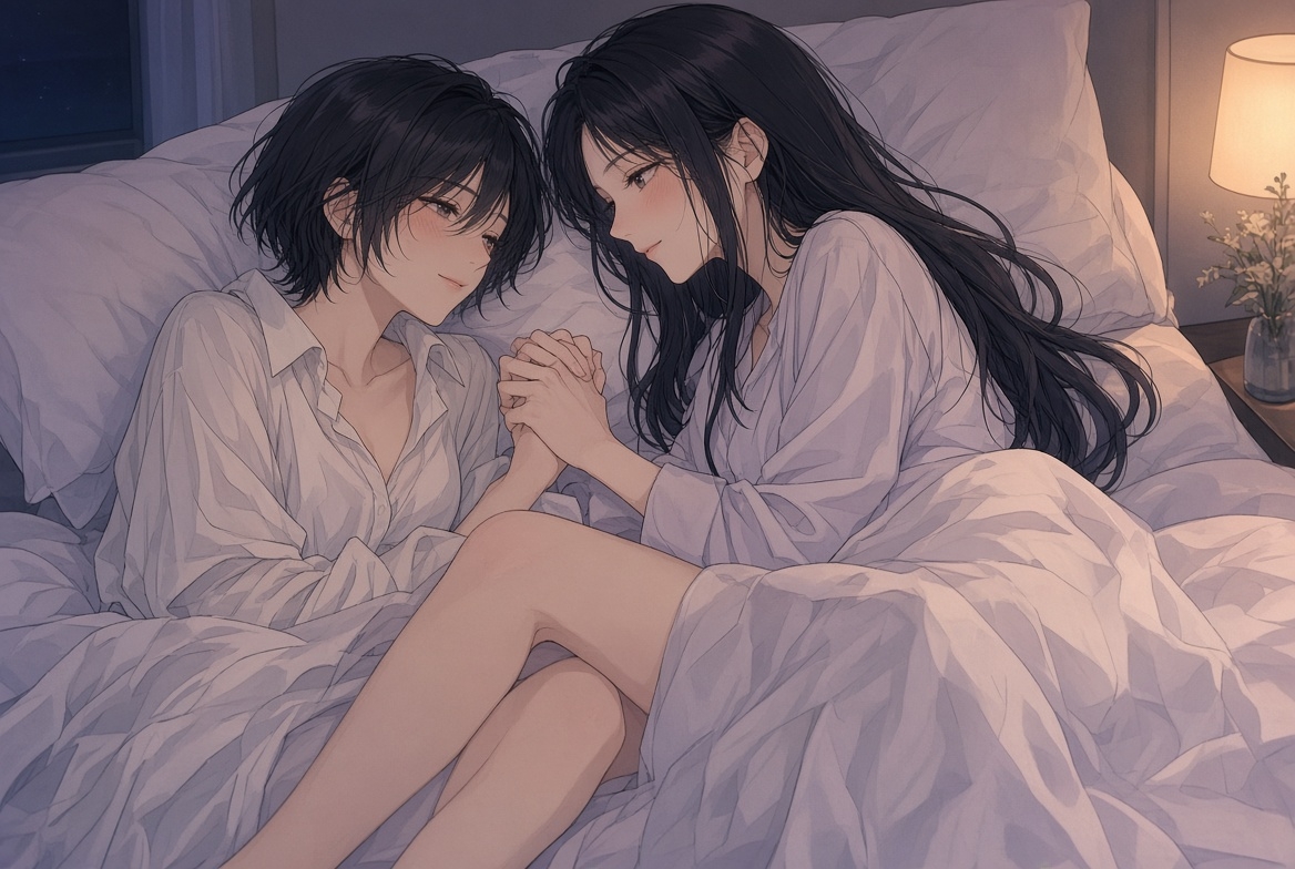 【百合催○】ドアの隙間から覗いていたはずが、いつの間にか私が抱かれていた〜見ているだけで届く、キスの音・水音・吐息〜【見ているだけのはずだった 01】