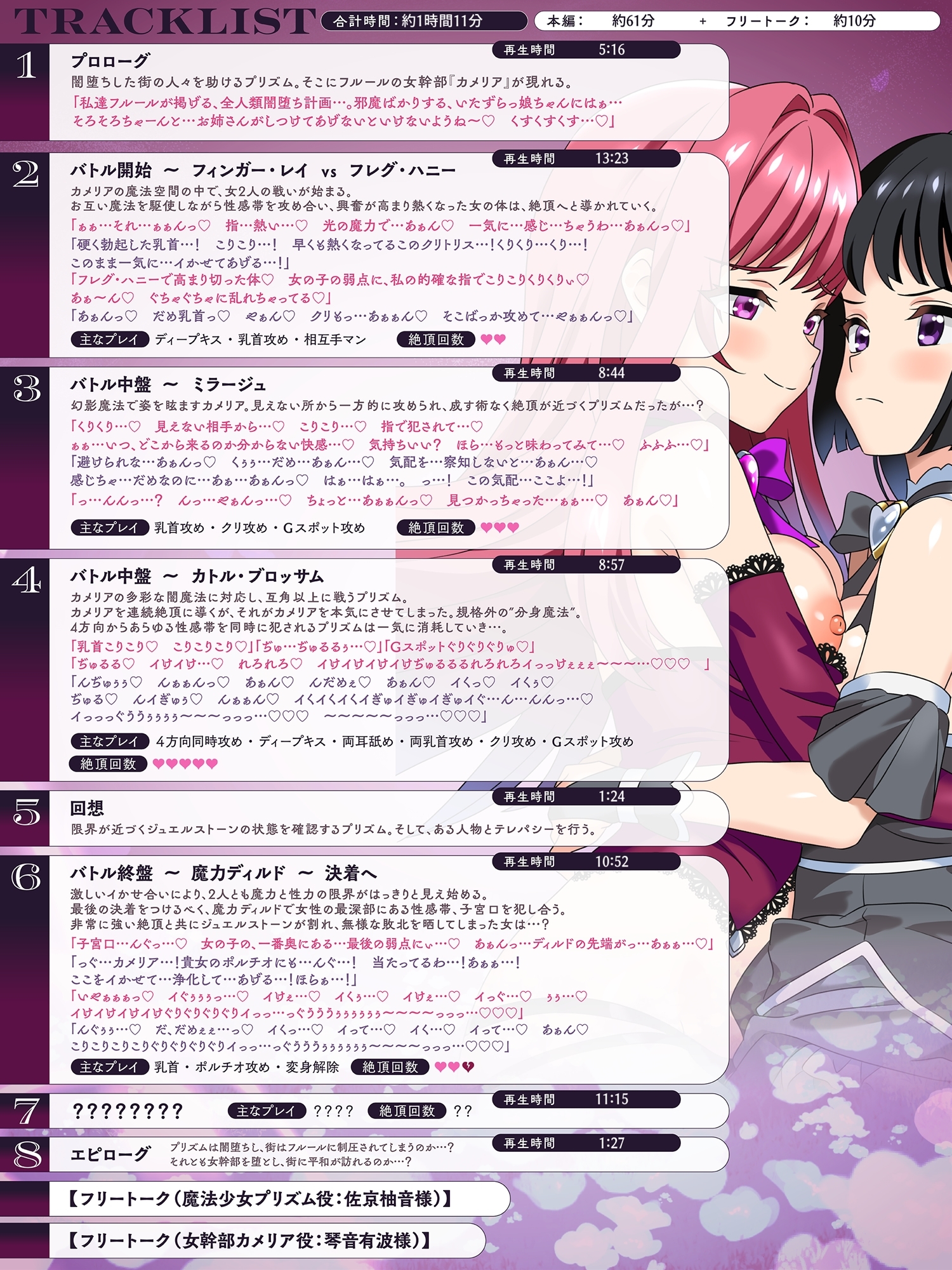 【KU100】魔法少女プリズムvs女幹部カメリア 上級魔法と女の性欲でイかせ合うマジカル・レズえっちバトル！