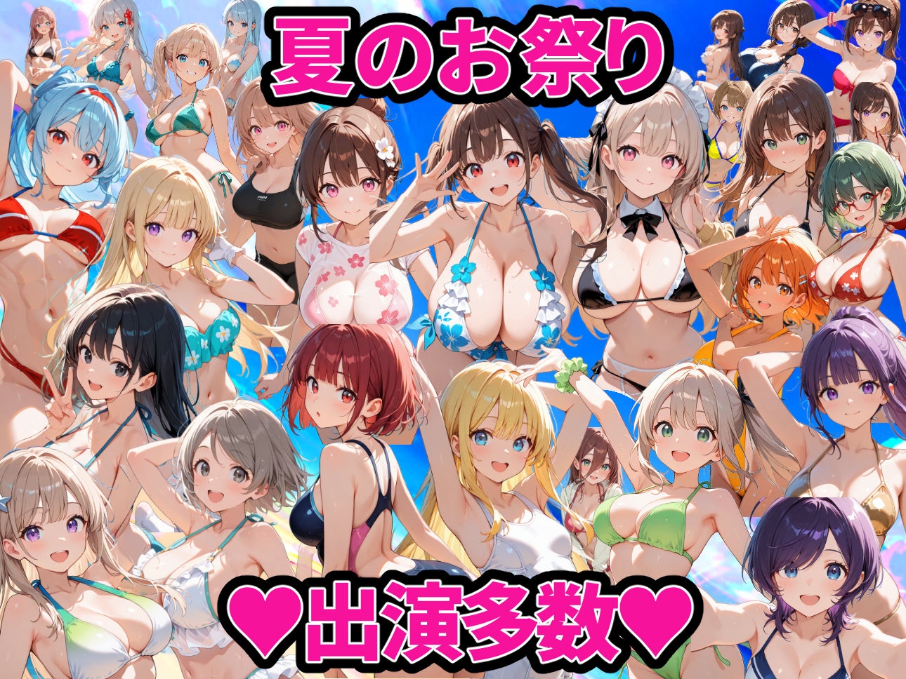 【アニメ】夏ビーチハーレム 水着美女55人SPD【美麗動画・フルボイス・フィニッシュ有】
