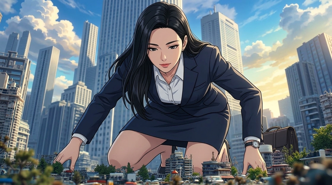 【AIアニメ動画】超巨大娘TOKYOクライシス - 街を見下ろす巨人美女たち【特装スチル+ショート動画集】
