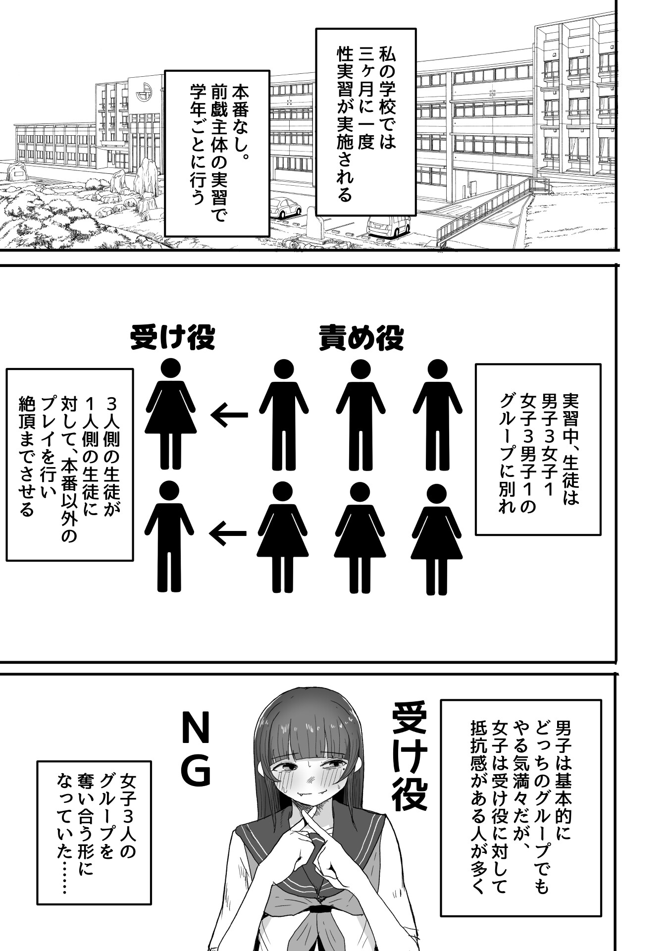 性実習で同級生に連続絶頂させられた話 – Preview 4