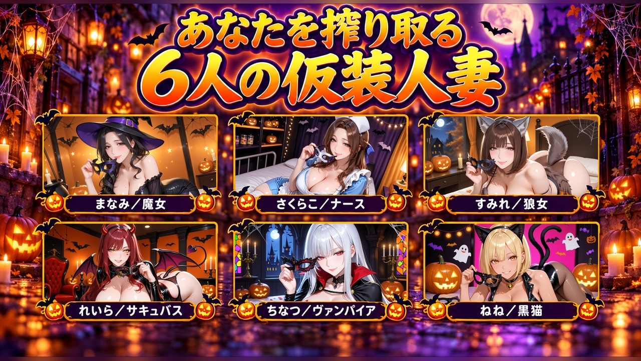【4Kアニメ】搾り取りハロウィン 〜路地裏メンエス 痴女コース〜