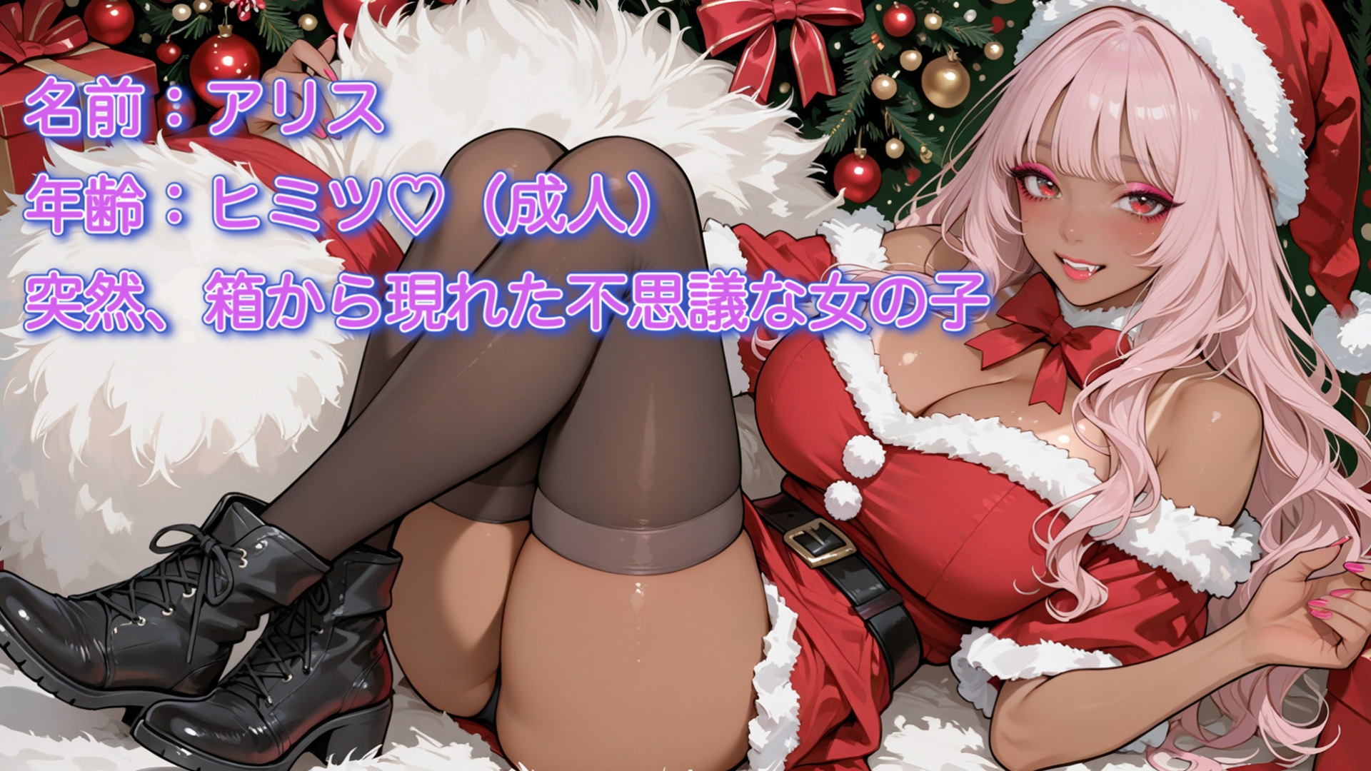 クリスマスにインキャの僕が爆乳黒ギャルサンタにハメまくって中出しした一部始終