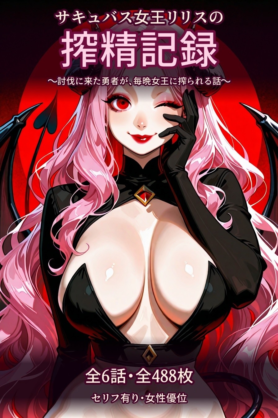 【セリフ有り・全488枚】サキュバス女王リリスの搾精記録 全6話 討伐に来た勇者が、毎晩女王に搾られる話 – Preview 2