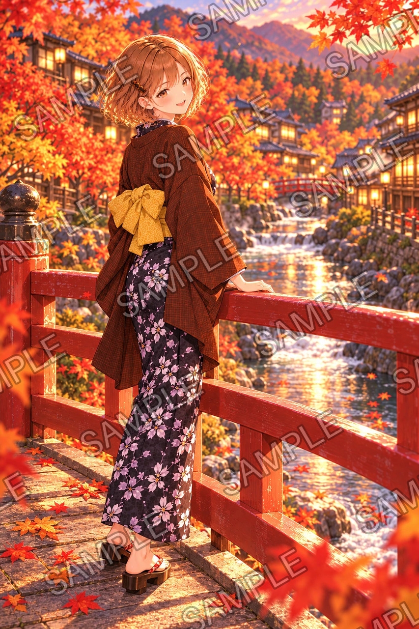 ひなた ― 紅葉の温泉旅行 ― イラスト集