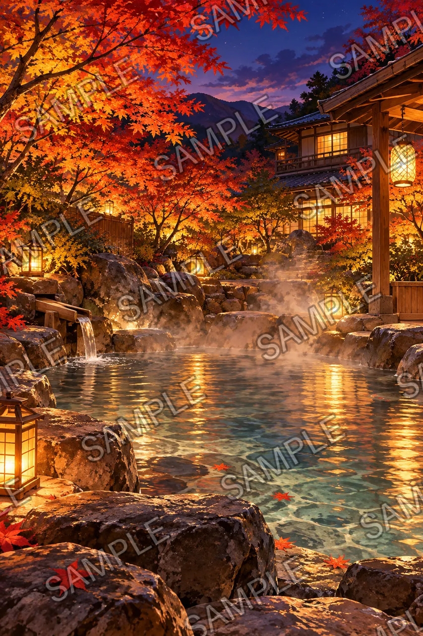 ひなた ― 紅葉の温泉旅行 ― イラスト集